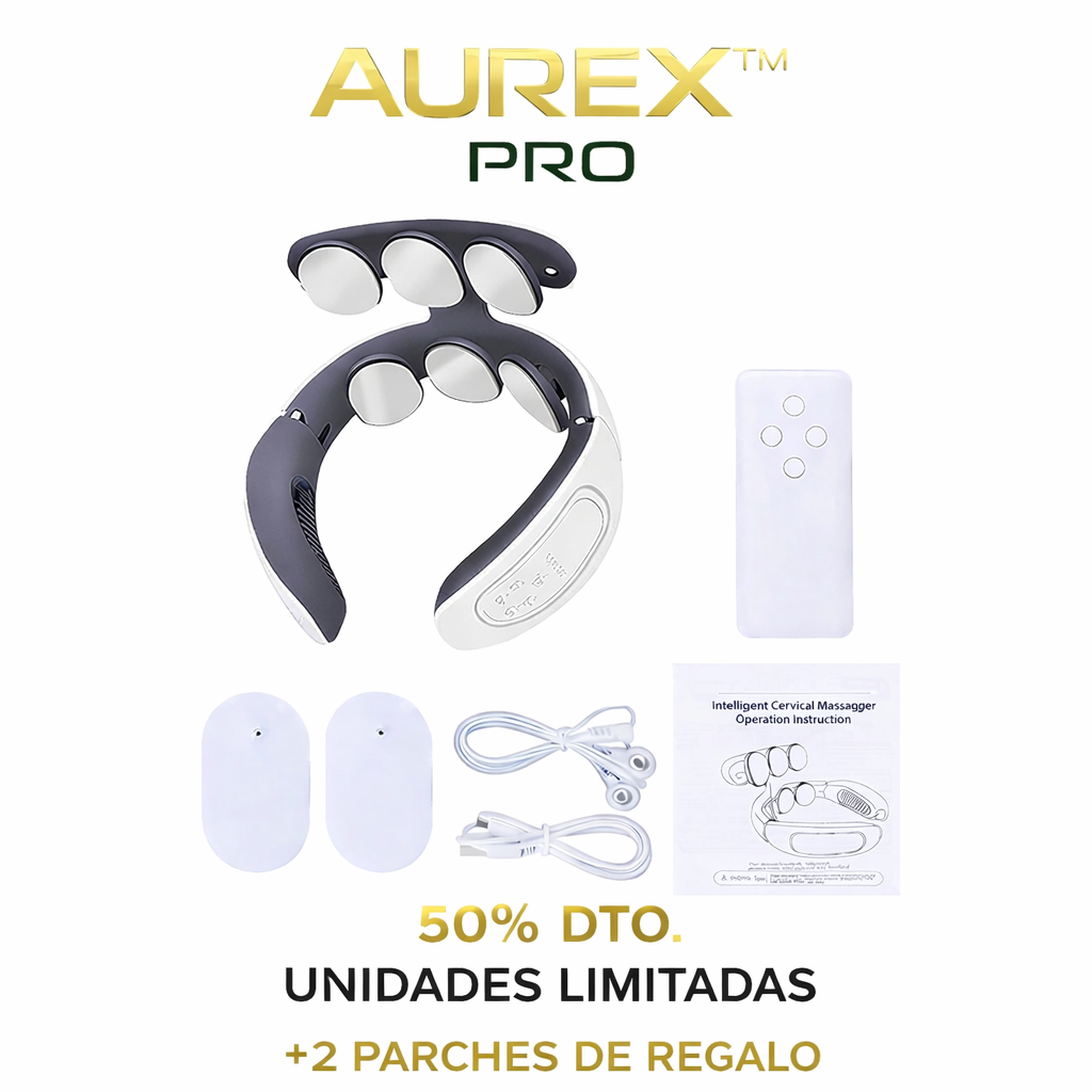 AUREX™ PRO ✨ Tecnología Inteligente para Liberar la Tensión Cervical en Minutos. ✨50% Dto. Unidades Limitadas🎁2 Parches Gratis 🎁